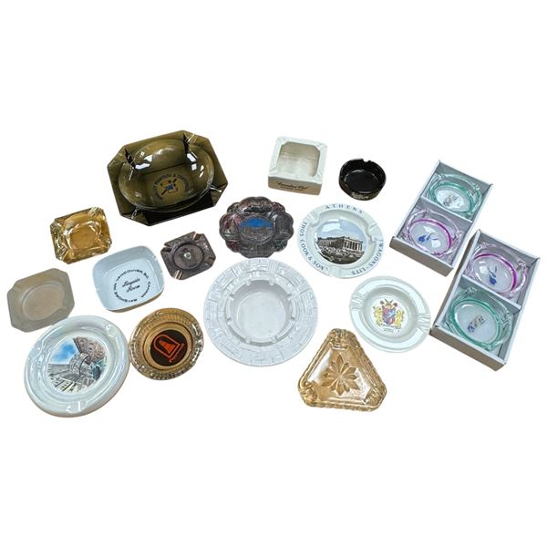 Tobacciana Ashtray Collection: Assorted Brands & Mediums