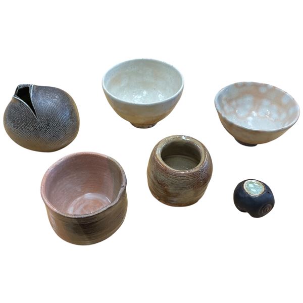 Studio Pottery Assortment Bowls & Vases, Eggshell Vase is 5-Inch Tall