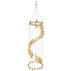 Image 2 : Vintage Macramé Silent Windchime Feature Angels Hanging Piece 43-Inch