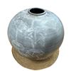 Image 2 : Beautiful Large Glazed Spherical Ball Ceramic Vase 11-Inch Tall 15-Inch Diameter