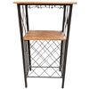 Image 3 : Wine Rack and Wine Glass Storage Nook with Faux Wood Top and Metal Construction
