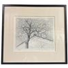 Image 1 : Vintage Framed Etching Ryohei Tanaka Signed 1978 Limited Print 98/150 Treetops and Rooftops