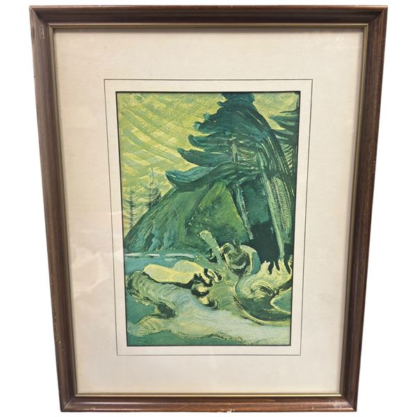 Vintage Emily Carr Print of a Forest Landscape Painting by the Renowned Canadian Artist
