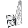 Image 1 : Metal Garden Planter Basket 15x15x19-Inch & Metal Trellis 15-Inch Tall