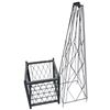 Image 2 : Metal Garden Planter Basket 15x15x19-Inch & Metal Trellis 15-Inch Tall
