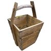 Image 1 : Antique Grain or Water Bucket with Square Panel Construction and Solid Wood Handle