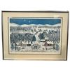 Image 1 : Framed LEP 46/200 "Winter Lights" by Cuca Romley 31 IN X 23.5 IN Winter Scene