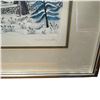 Image 2 : Framed LEP 46/200 "Winter Lights" by Cuca Romley 31 IN X 23.5 IN Winter Scene