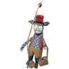 Image 2 : Vintage Signed Thompson Canadian Folk Art Fisherman Figurine 22-Inch Tall Hand-Painted