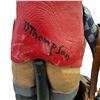 Image 3 : Vintage Signed Thompson Canadian Folk Art Fisherman Figurine 22-Inch Tall Hand-Painted