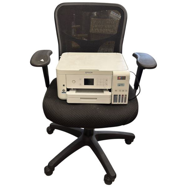 Black Tempur-Pedic Office Chair & Epson ET-3830 Printer