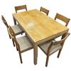 Image 1 : Vintage Mid-Century Modern Dining Table 56.5x34x29.5 Inches with 6 Chairs Good Condition