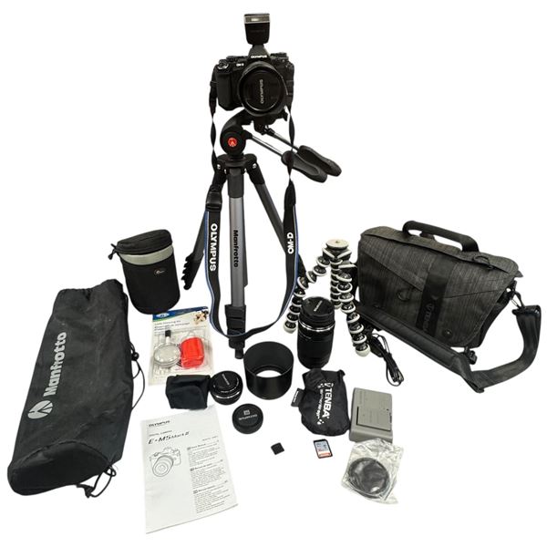 Olympus OM-D Digital Camera, Lenses & Assorted Accessories