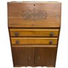 Image 1 : Vintage Oak Secretary Desk, Likely Produced in the Mid 20th Century