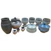 Image 1 : Studio Pottery Assortment: Goblets, Jars & Vases and Pot Purri Pot. Pieces Are Signed or Stamped