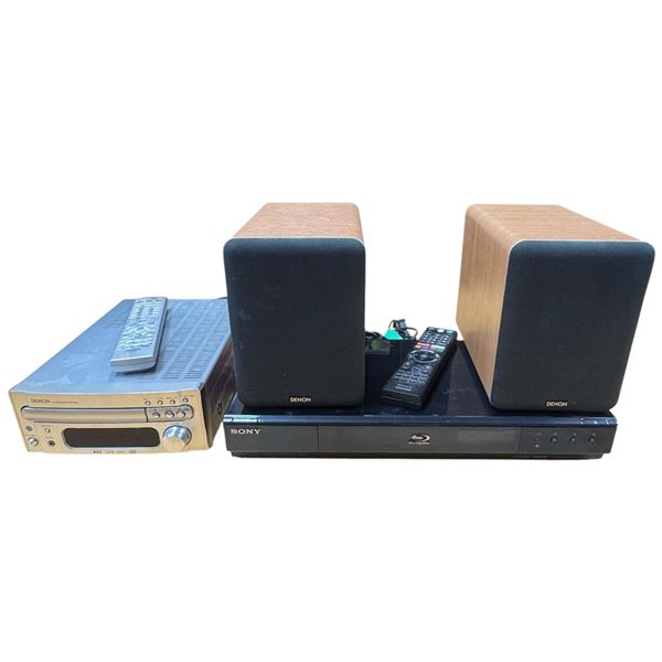 Denon RCD-M33 with SC-M53 Speakers & Sony BDP-S550 Blu-Ray Player