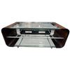 Image 1 : BDI Furniture Modern TV Stand with Tempered Glass and Stylized Wood