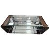 Image 2 : BDI Furniture Modern TV Stand with Tempered Glass and Stylized Wood