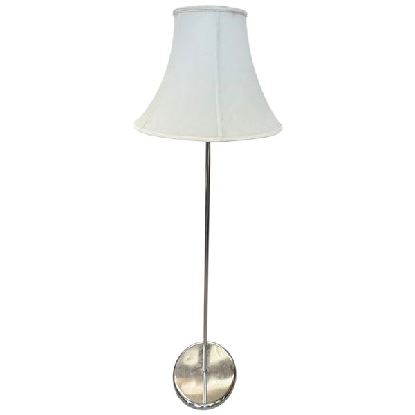 Modern Chrome Dual Bulb Floor Standing Lamp with Shade 53-Inch Tall