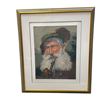 Image 1 : Vintage Large Framed Needlepoint Scottish Man Francais Countryman 25.5-Inch by 29-Inch