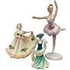 Image 1 : Trio of Porcelain Figurines: Two Royal Doulton and Franklin Mint Figurines