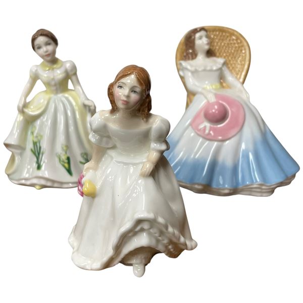 Royal Doulton Figurine Trio Pretty Ladies December HN4886 Lynsey HN3043 Anabel HN4803