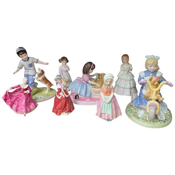 Royal Doulton Figurine Collection: HN3212, NH3213, HN2995, HN3435, HN1680, CH6, CH5 & CH4