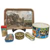 Image 1 : Tin Collection: Drum, Candy Tins, Tea Tins & Tin Tray 20x14-Inch