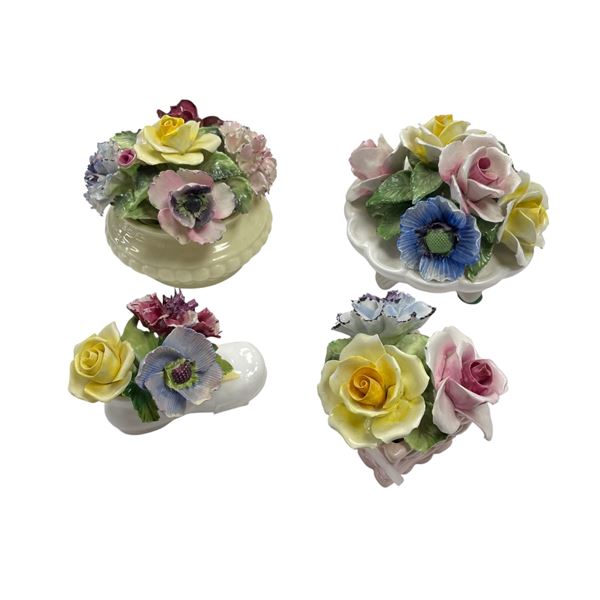 Vintage Porcelain or Bone China Floral Arrangements British Manufacturers