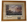 Image 1 : 1984 Ken Zylla Commemorative Duck Stamp Print 20 IN X 24 IN Framed Titled a Likely Refuge