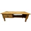 Image 1 : Rustic Country Pine Coffee Table Turned Legs & Storage Drawers