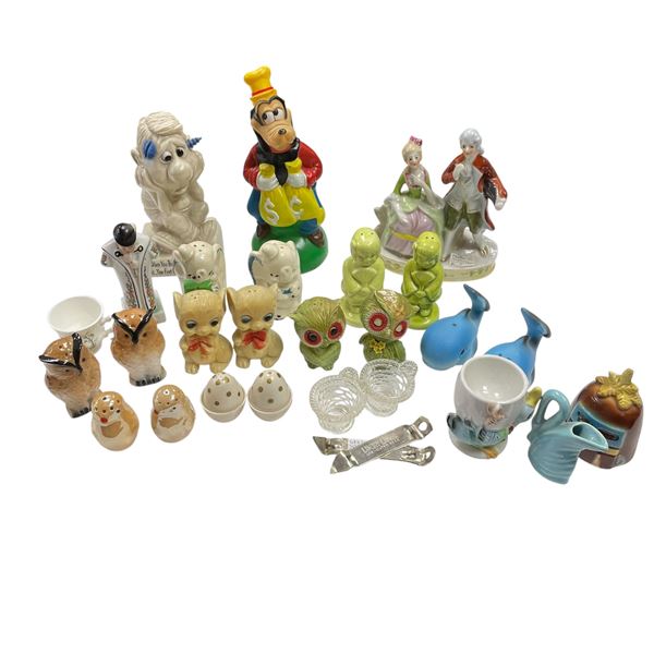 Large Collection of Assorted Salt & Pepper Shakers Multiple Designs & Styles