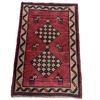 Image 1 : 100% Hand Knotted Made In Iran Shiraz Gemoetric Map 48"x32" Fluffy Wool Root