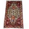 Image 1 : 100% Hand Knotted Made In Iran Glavajeh, Rare Map 4' x 2.4', Variety of Colors Wool Rug