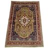 Image 1 : 100% Hand Knotted Made In Iran Tabriz 4.10' x 3.3' Fine Texture Special Coloring Map Wool Rug