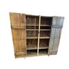 Image 2 : Vintage Rustic Double Door Barnboard Storage Cabinet with Shelves Cream Coloured