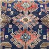 Image 2 : 100% Hand Knotted Made In Iran Tarom (Zanjan) 3.4' x 2.10' Geometric Map Fluffy Carpet w Beauty Colo
