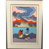 Image 1 : "The Tutshi" signed by Ted Harrison 1982 - 78/150 Framed Limited Print w/ COA