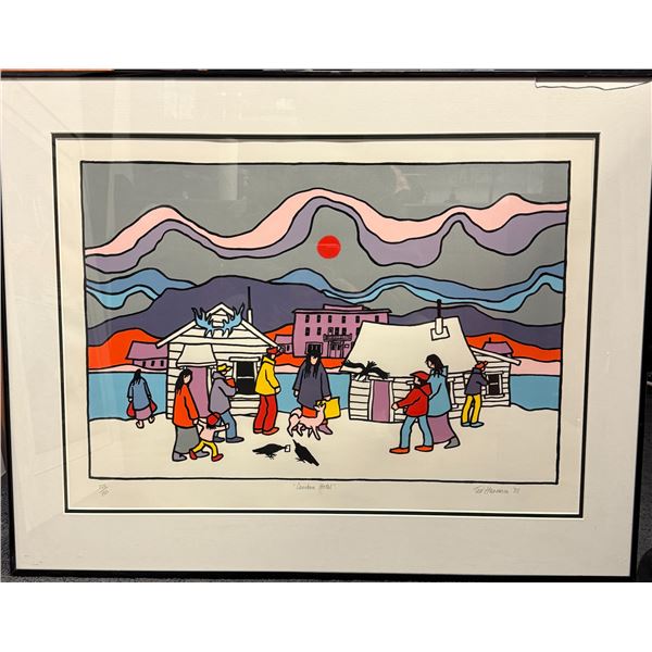 "Caribou Hotel" signed by Ted Harrison 1982 - 135/150 Framed Limited Print w/ COA