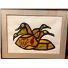 Image 1 : "Family of Owls" by Norvell Morrisseau # 61/61 Framed Limited Print