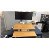 Image 1 : POWERED ADJUSTABLE HEIGHT UPLIFT DESK WITH 29" LG MONITOR