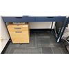 Image 2 : 3 BLUE APPROX 52" X 24" DESKS, 4 DRAWER BLACK VERTICAL FILING CABINET, DIGITAL CHECK EXPRESS CX30