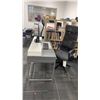 Image 4 : GREY DESK WITH 27" LG MONITOR & MOBILE OFFICE CHAIR