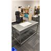 Image 3 : GREY OFFICE DESK APPROX 52" X 24" X 30" WITH MOBILE OFFICE CHAIR
