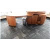 Image 1 : 3 PC EXECUTIVE OFFICE SET- DESK, WALL UNIT & SIDEBOARD *CONTENTS NOT INCLUDED*