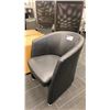 Image 5 : PAIR OF WOODEN MOBILE LOCKING PEDESTALS, 2 MOBILE OFFICE CHAIRS & PADDED OFFICE CHAIR