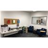 Image 1 : PLASTIC FOLDING TABLE WITH OFFICE CONTENTS- HEATERS, WIRELESS KEYBOARDS, PHOTOGRAPHY SHOTBOX,