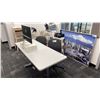 Image 1 : CONTENTS OF OFFICE- DESK, MONITOR, MOBILE 3 TIER CARTS, ARTWORK, 2 MOBILE OFFICE CHAIRS,