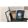 Image 2 : CONTENTS OF OFFICE- DESK, MONITOR, MOBILE 3 TIER CARTS, ARTWORK, 2 MOBILE OFFICE CHAIRS,