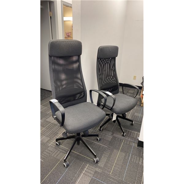 PAIR OF MOBILE OFFICE CHAIRS